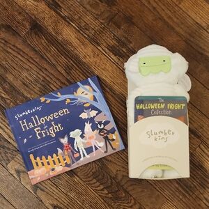 NWT Slumberkins Halloween Fright Book and Mummy Yeti Plush Set